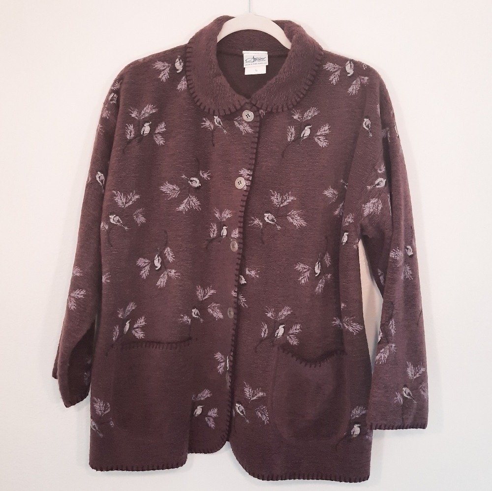 Vintage Artisans Sunschein Designs Bird Jacket L